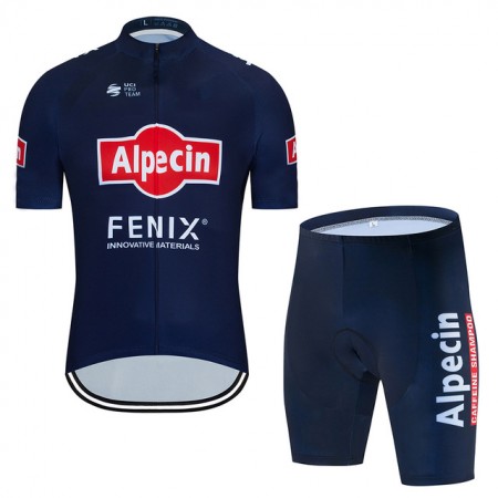 Set Wielershirt + Fietsbroek Kort 2020 Alpecin-Fenix N001